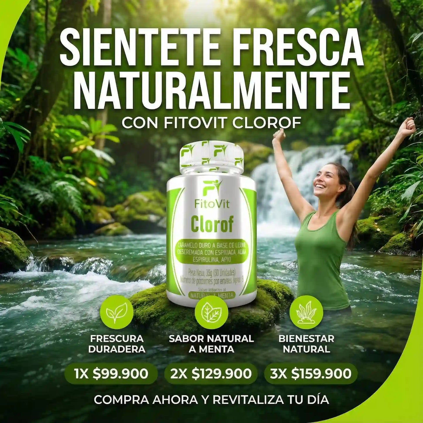 🍃CLOROFILA CARAMELO NATURAL X60 UND🍃