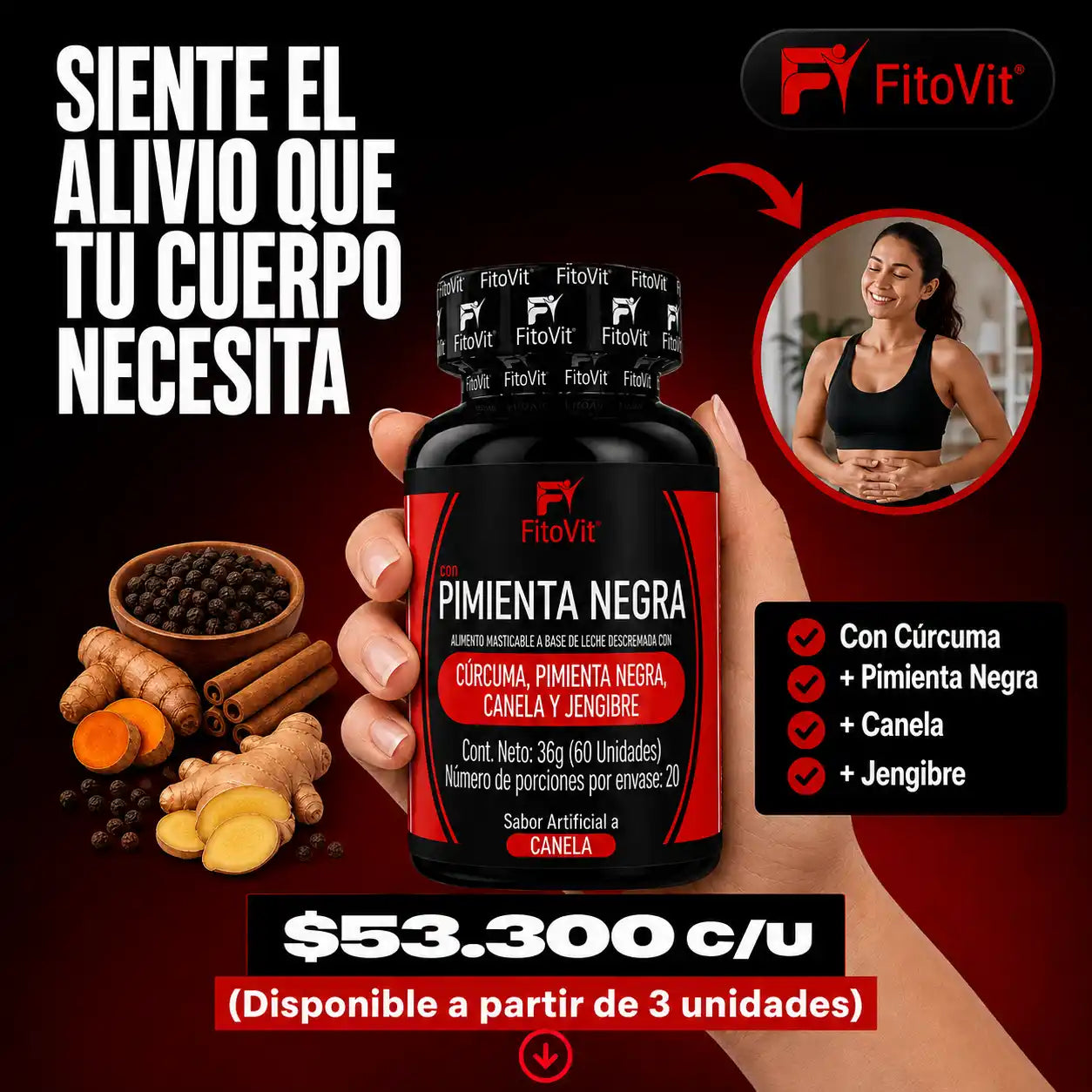 🌿 Pimienta Negra - 60 pastillas🌶️