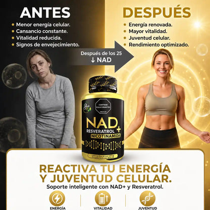 👩‍🦳NAD+RESVERATROL Y NICOTINAMIDA X100 UND BEAUTYFIT👧