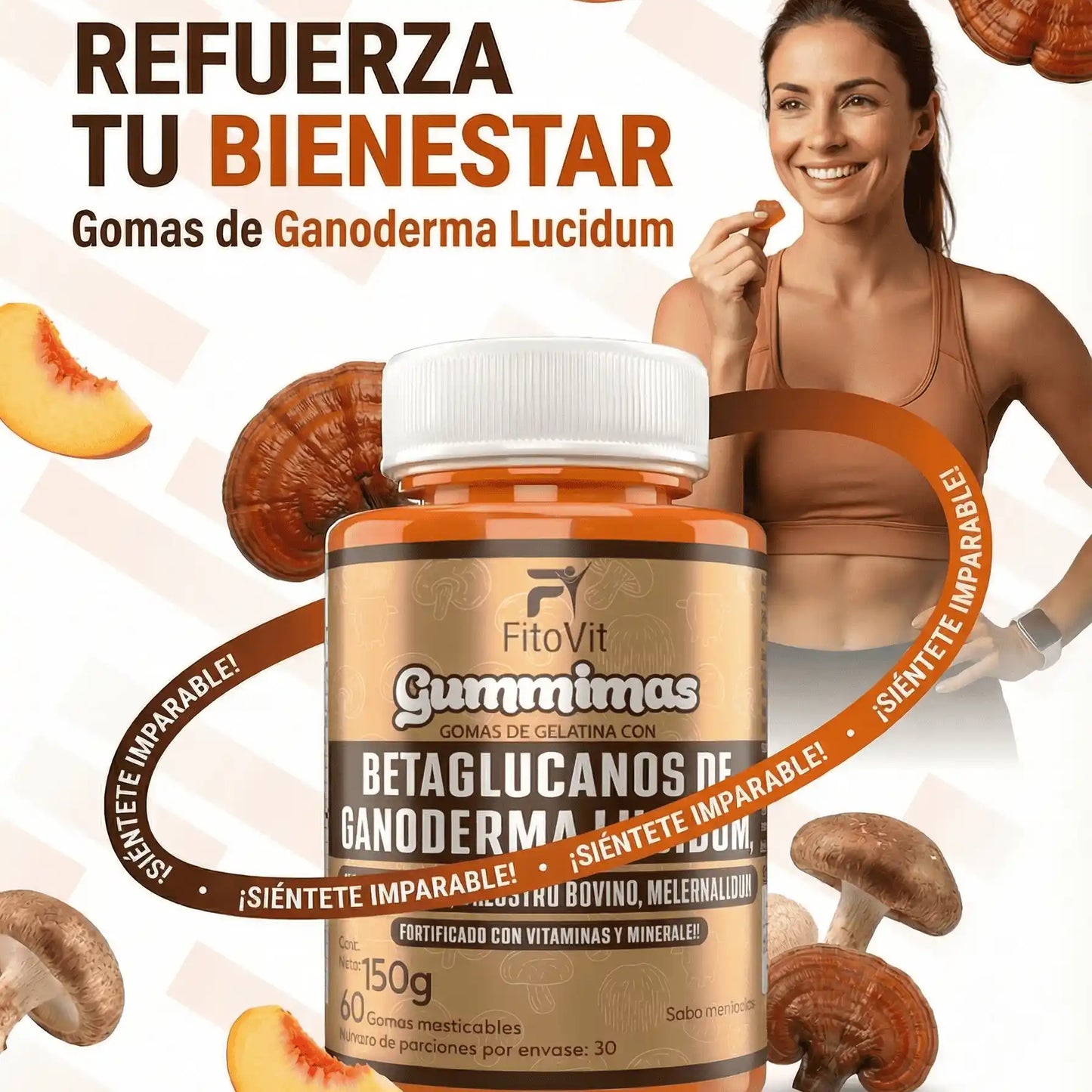 🍄BETAGLUCANOS DE GANODERMA LUCIDUM GOMITAS X60UND💪