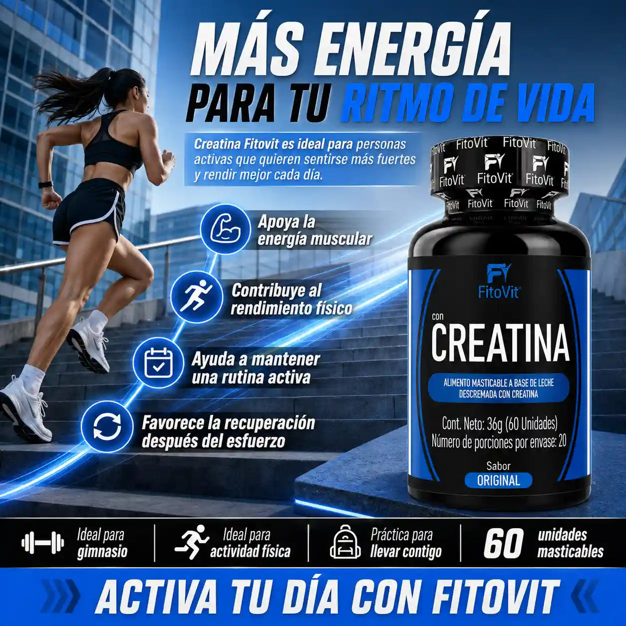 ⚡ Creatina - 60 pastillas💪