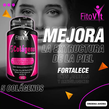 🫣5 COLAGENOS X 60 UND FITOVIT💅🏽