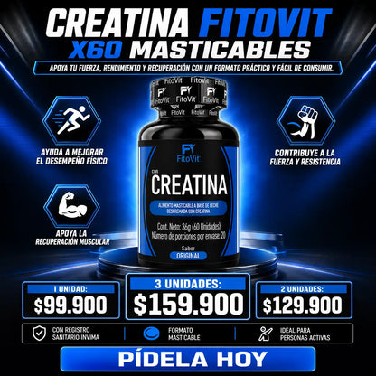 ⚡ Creatina - 60 pastillas💪