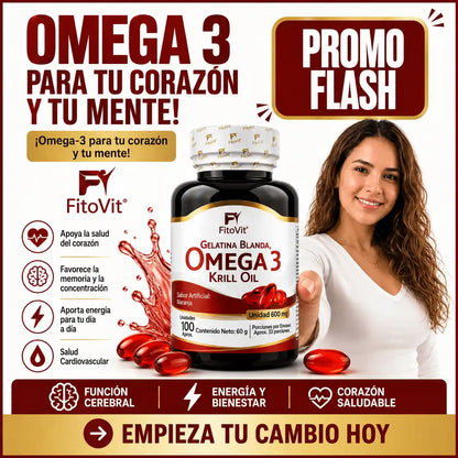 🐟OMEGA 3 FITOVIT X100UND (SOFTGEL) GELATINA BLANDA❤️