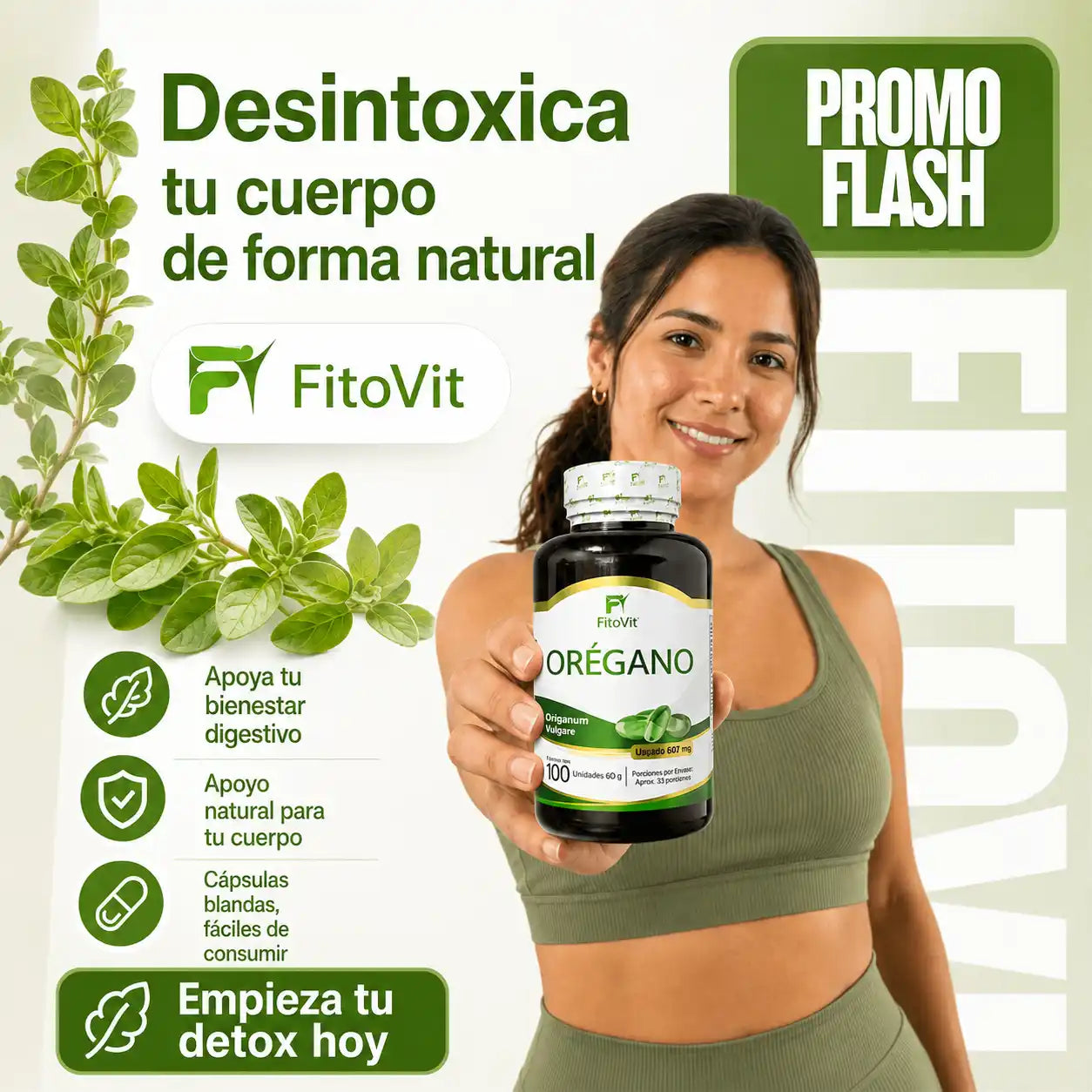 🌿ORÉGANO FITOVIT X100 UND CAPSULA BLANDA🛡️
