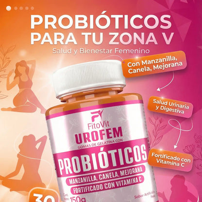 🌸 UROFEM Probióticos Fitovit x60 gomas 🌸