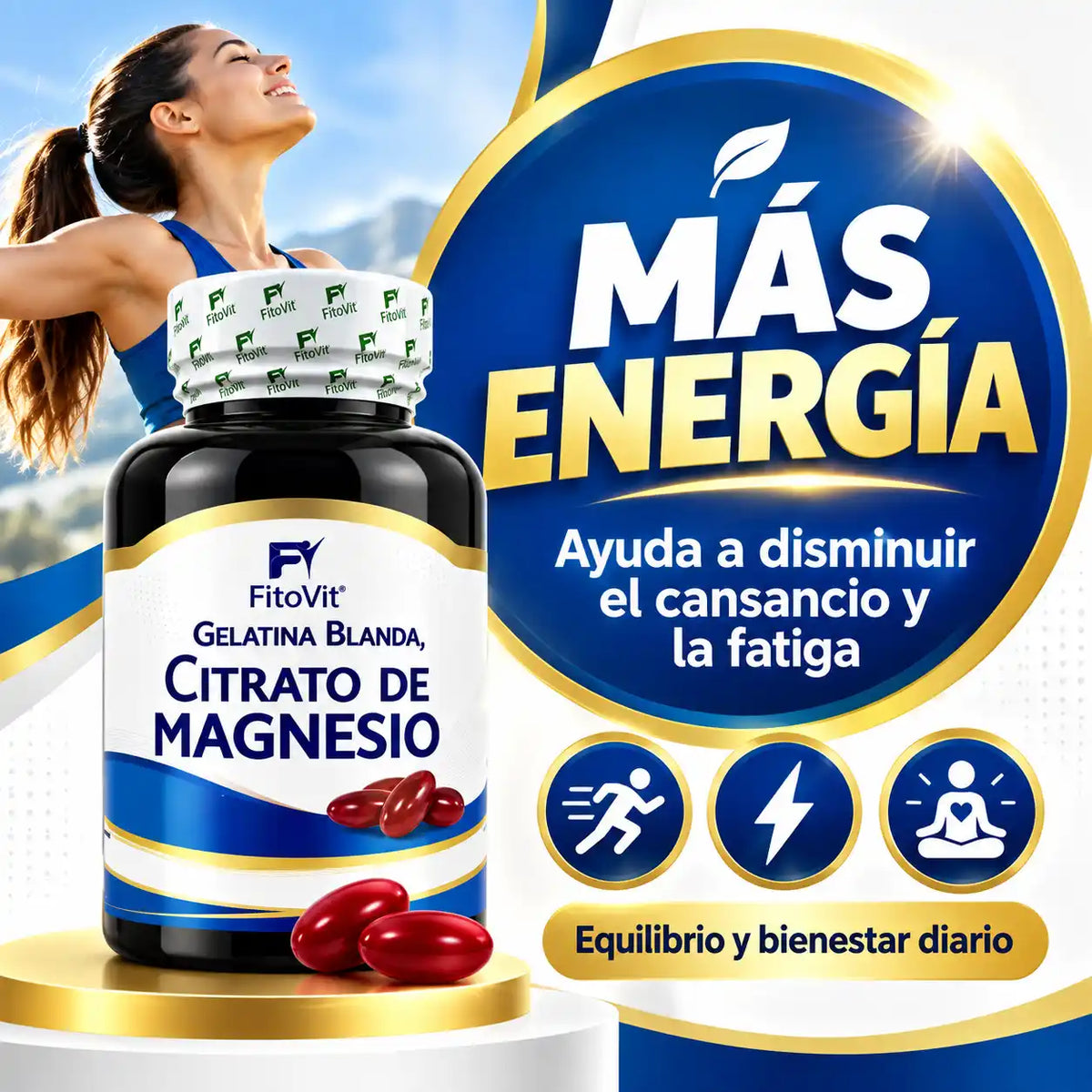 💤Citrato de Magnesio - 100 Gelatinas Blandas💪