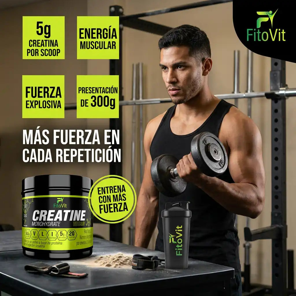 💪CREATINA MONOHIDRATADA X300GR FITOVIT⚡