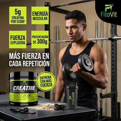 💪CREATINA MONOHIDRATADA X300GR FITOVIT⚡