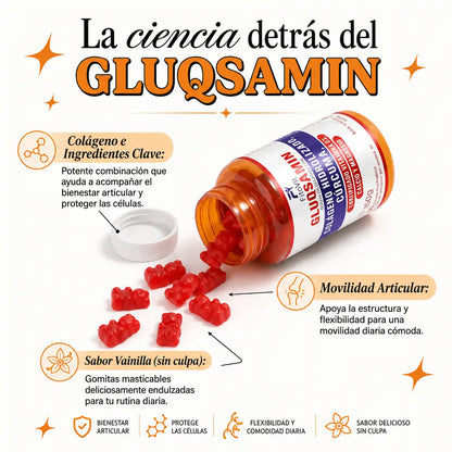🏃‍♂️GLUQSAMIN + COLAGENO HIDROLIZADO + CÚRCUMA FITOVIT x60 GOMAS🦴