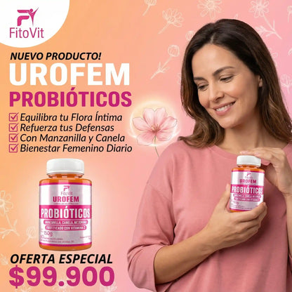 🌸 UROFEM Probióticos Fitovit x60 gomas 🌸