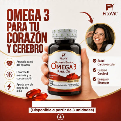 🐟OMEGA 3 FITOVIT X100UND (SOFTGEL) GELATINA BLANDA❤️
