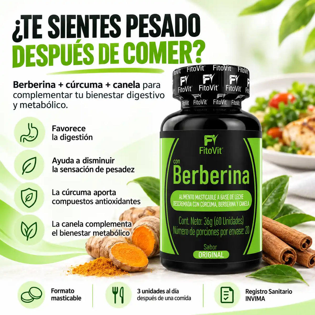 🌿Berberina - 60 pastillas✨