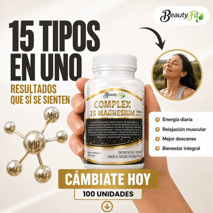 💜COMPLEX 15 MAGNESIUM X100UND PASTILLAS MASTICABLES🌙