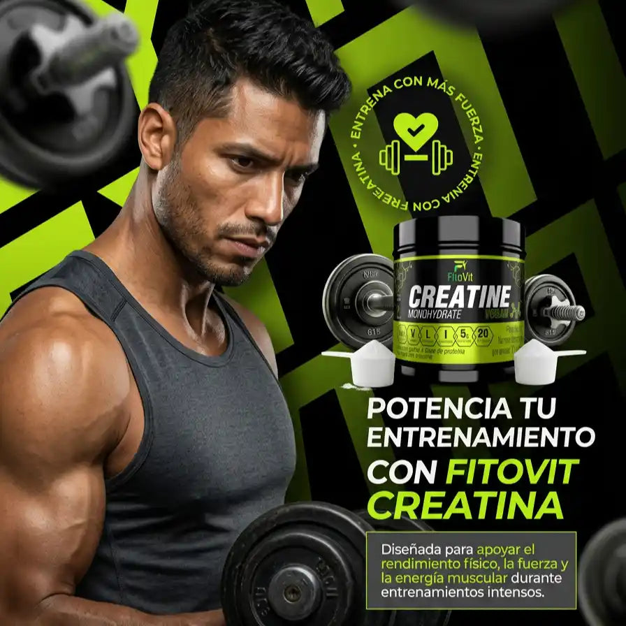 💪CREATINA MONOHIDRATADA X300GR FITOVIT⚡