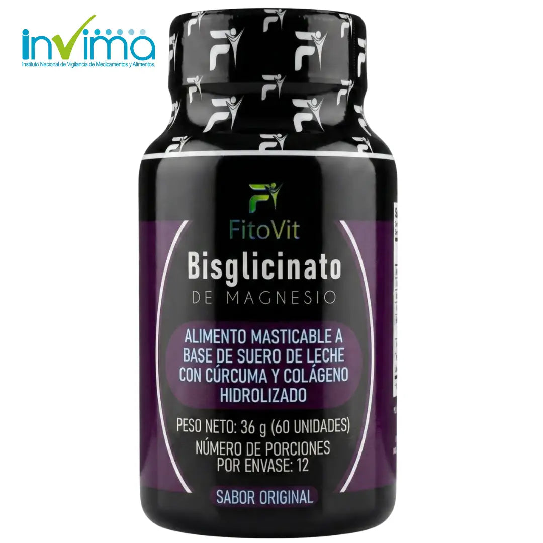 😴BISGLICINATO DE MAGNESIO  X60 UND FITOVIT🙌