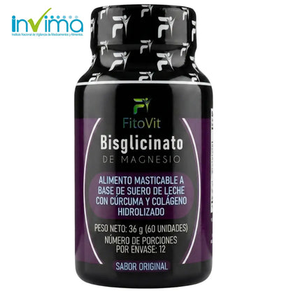 😴BISGLICINATO DE MAGNESIO  X60 UND FITOVIT🙌