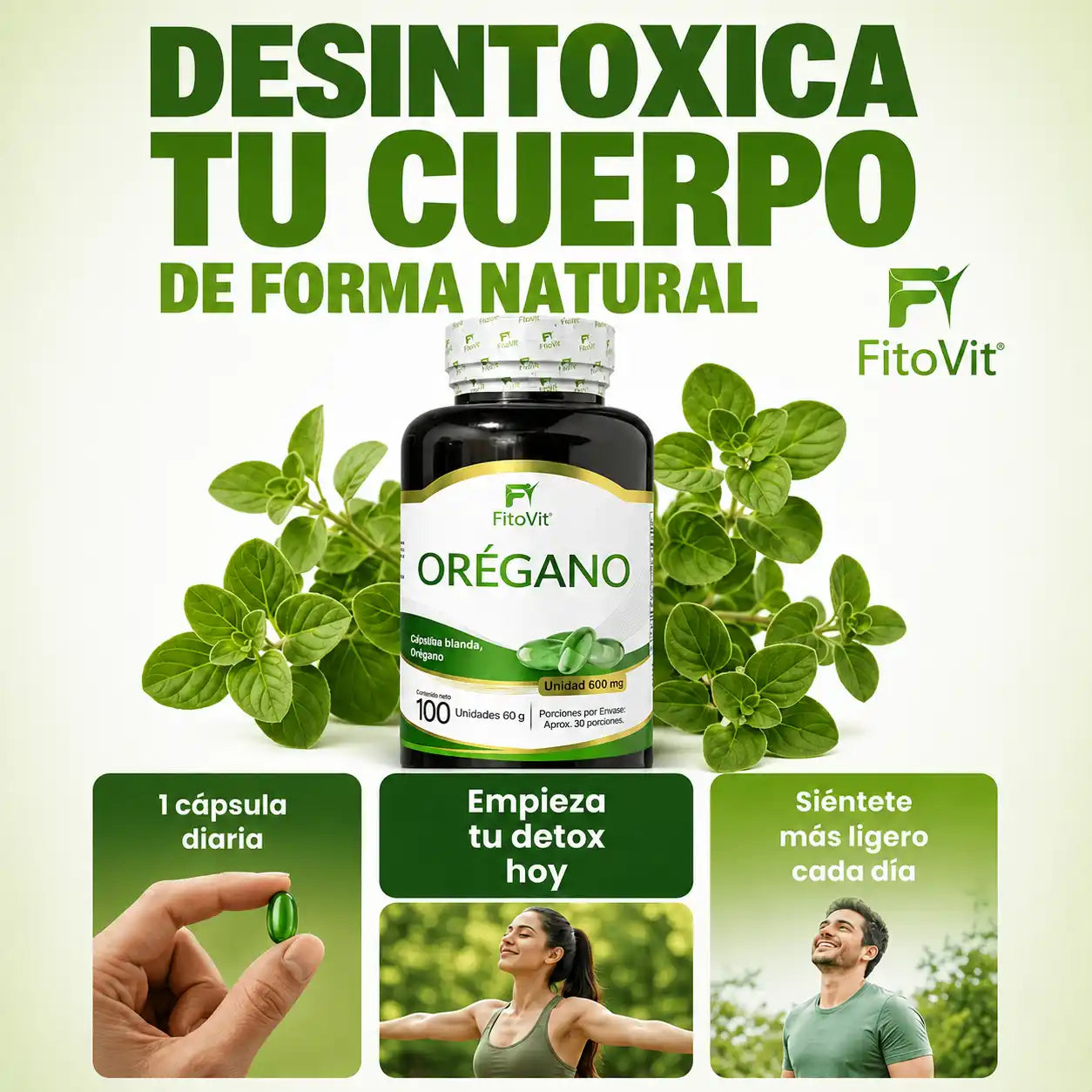 🌿ORÉGANO FITOVIT X100 UND CAPSULA BLANDA🛡️