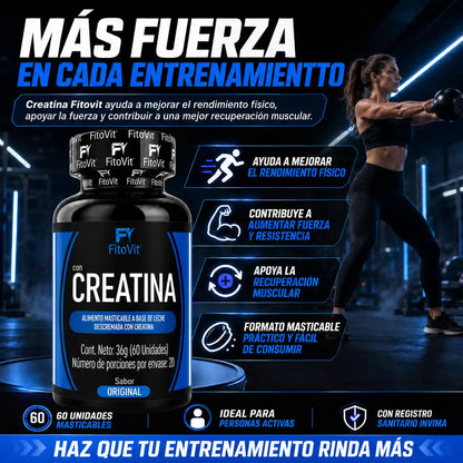 ⚡ Creatina - 60 pastillas💪