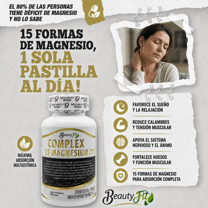 💜COMPLEX 15 MAGNESIUM X100UND PASTILLAS MASTICABLES🌙
