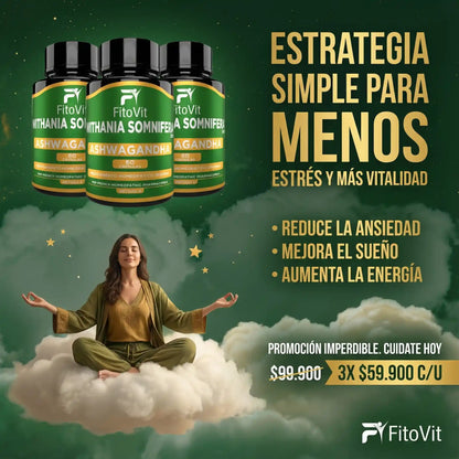 🧠😣ASHWAGANDHA X60 CAPSULAS FITOVIT⚡😴