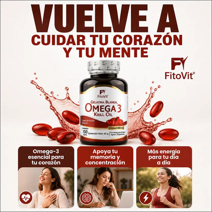 🐟OMEGA 3 FITOVIT X100UND (SOFTGEL) GELATINA BLANDA❤️