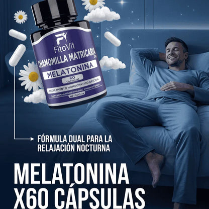 🌙 MELATONINA + CHAMOMILLA MATRICARIA FITOVIT x60 CAP 😴
