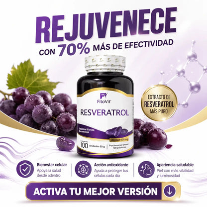 🍇RESVERATROL FITOVIT X100 (SOFTGEL) CÁPSULAS BLANDAS✨