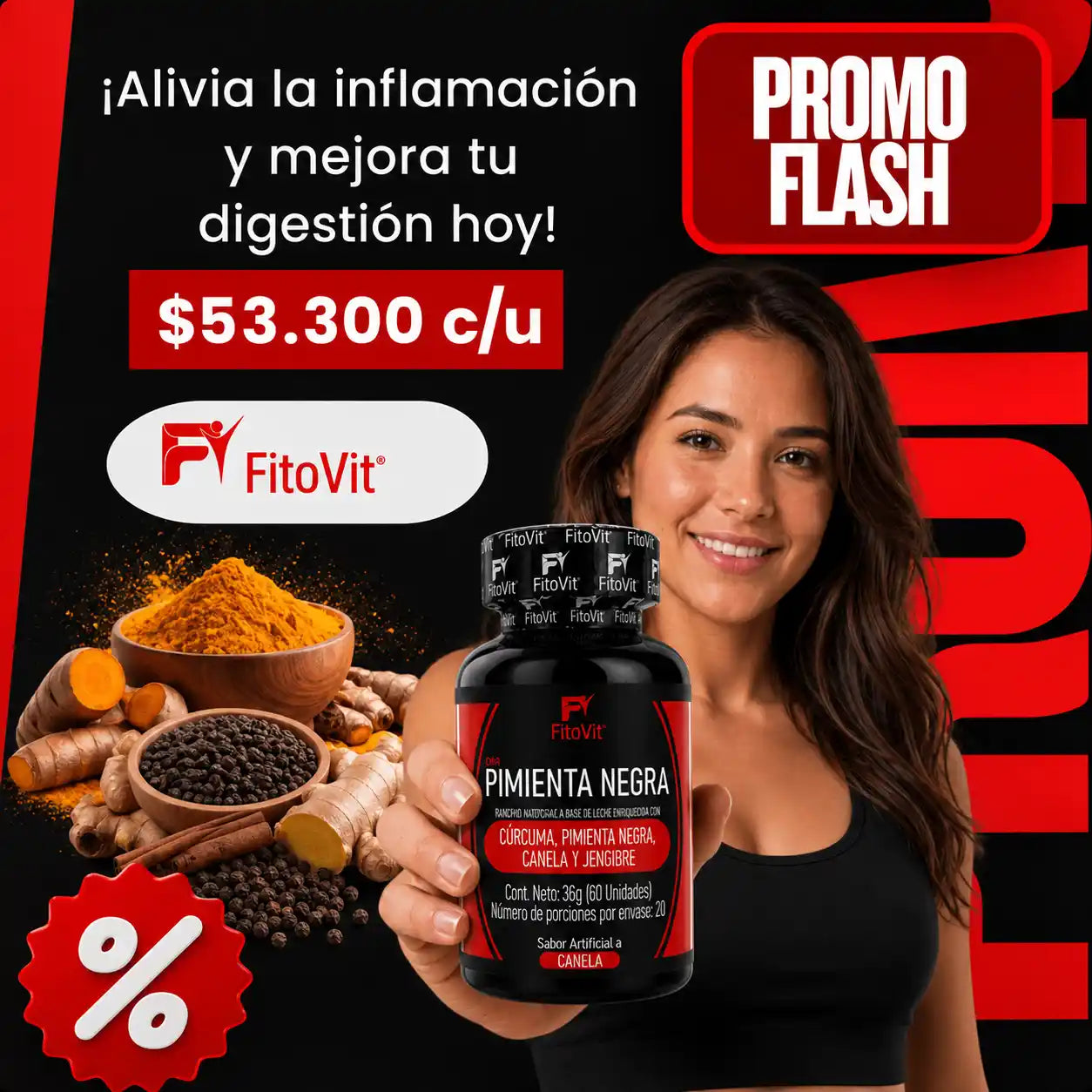 🌿 Pimienta Negra - 60 pastillas🌶️