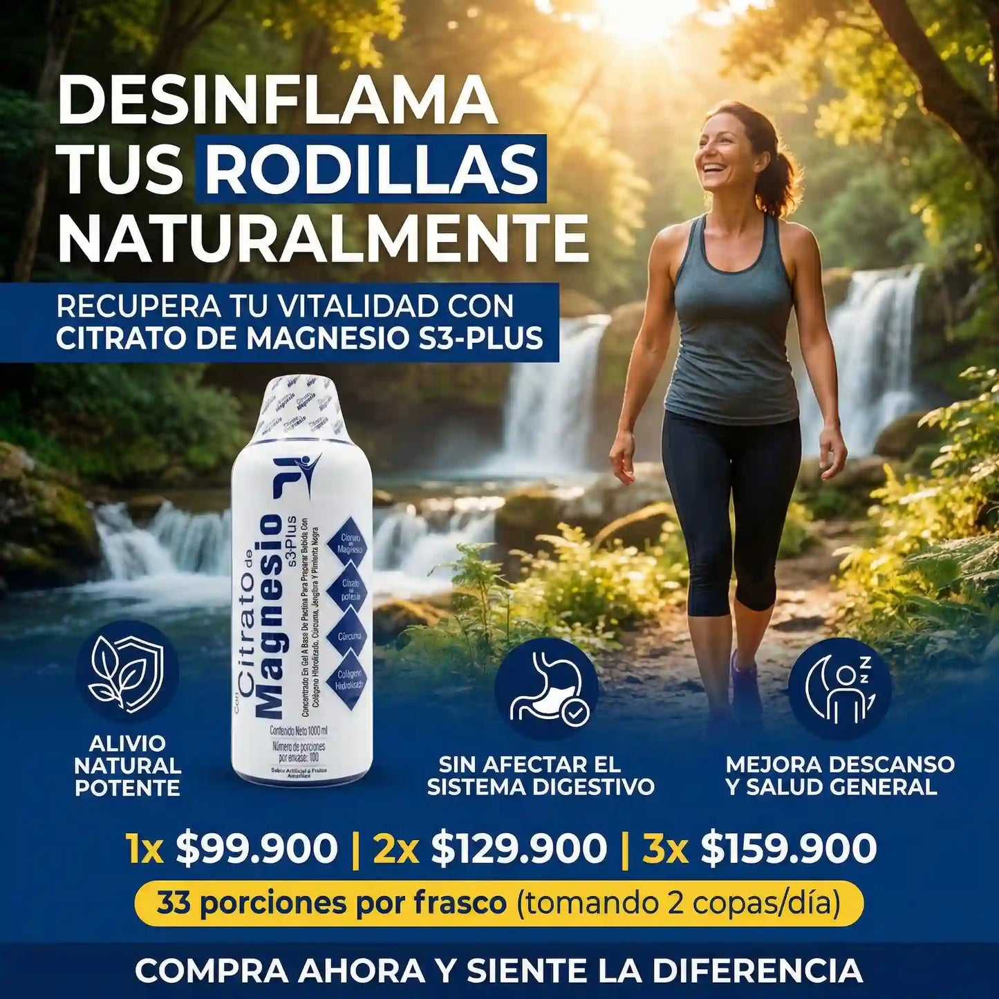 😴CITRATO DE MAGNESIO S3-PLUS X 1.000 ML FITOVIT🪶