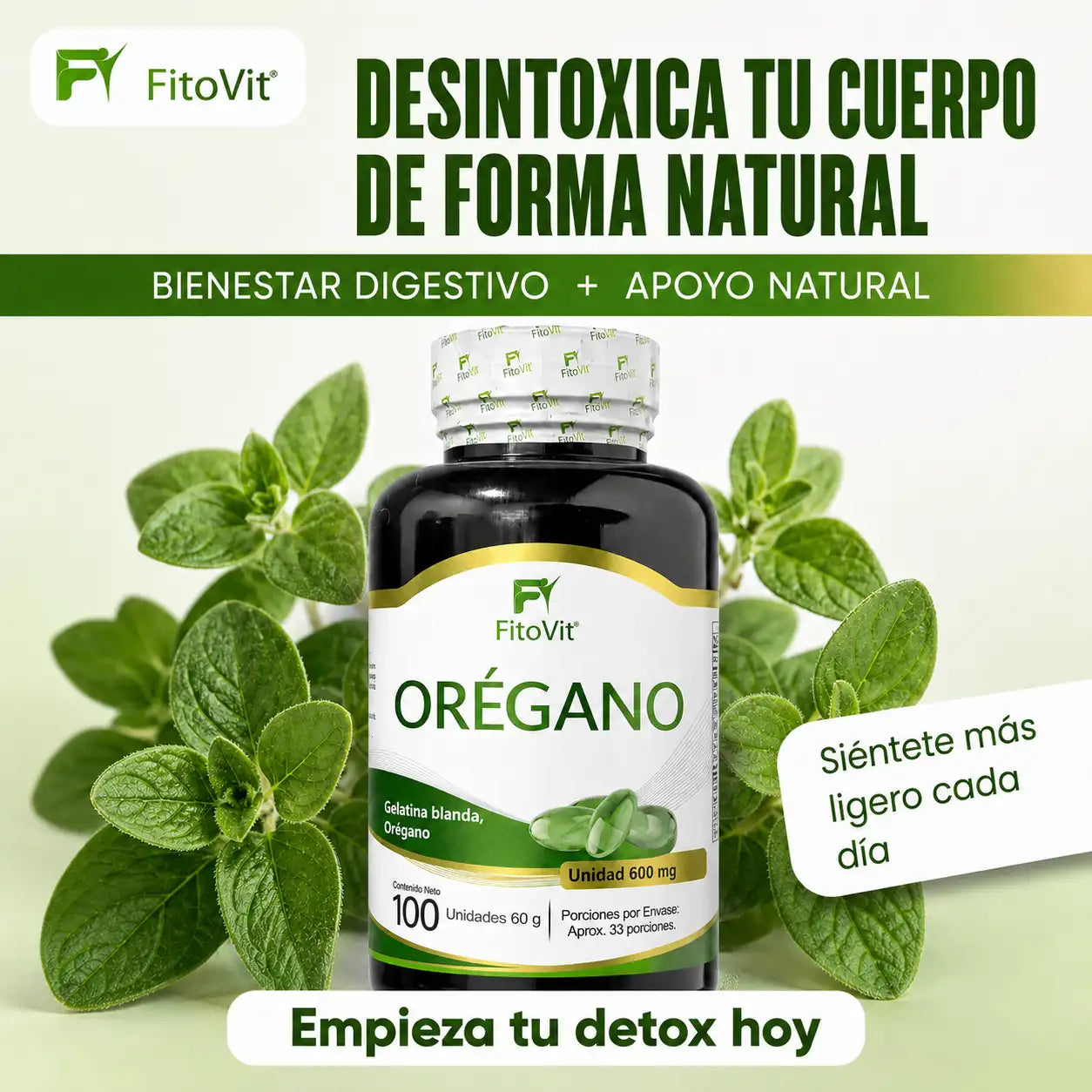 🌿ORÉGANO FITOVIT X100 UND CAPSULA BLANDA🛡️
