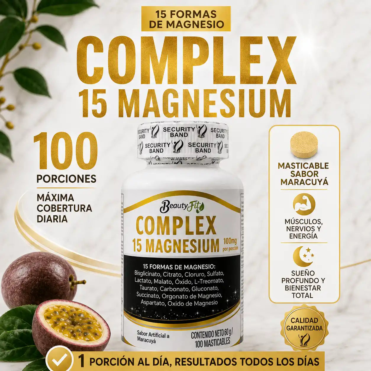 💜COMPLEX 15 MAGNESIUM X100UND PASTILLAS MASTICABLES🌙