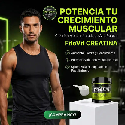 💪CREATINA MONOHIDRATADA X300GR FITOVIT⚡