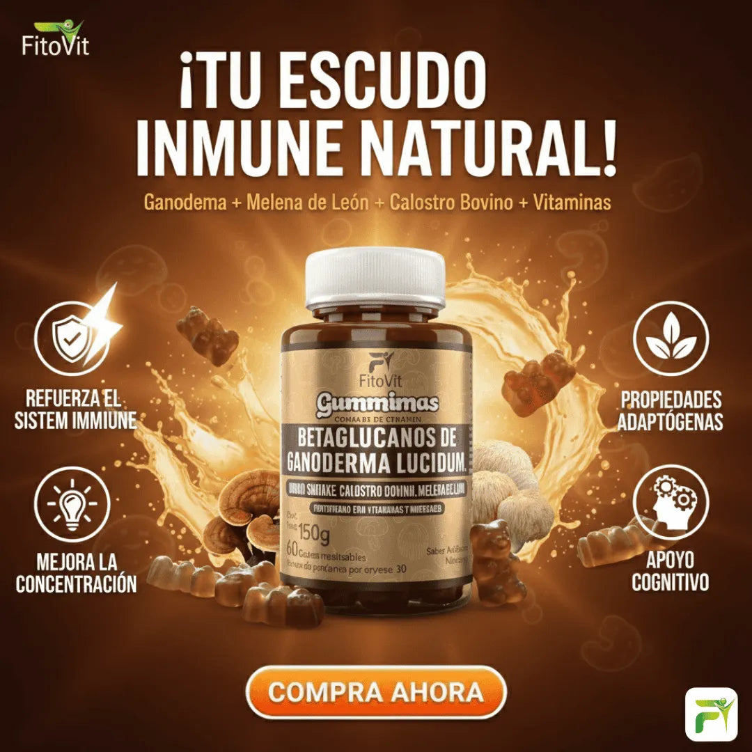 🍄BETAGLUCANOS DE GANODERMA LUCIDUM GOMITAS X60UND💪