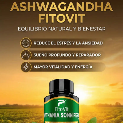 🧠😣ASHWAGANDHA X60 CAPSULAS FITOVIT⚡😴