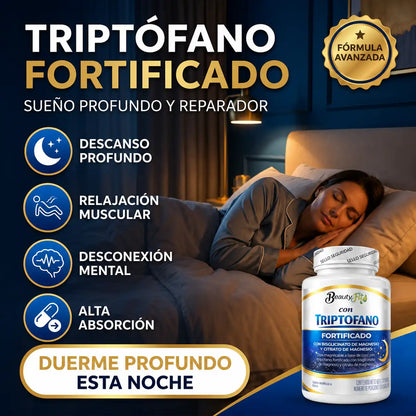 🥥TRIPTOFANO + MAGNESIO BEAUTYFIT X100UND PASTILLAS MASTICABLES🌙