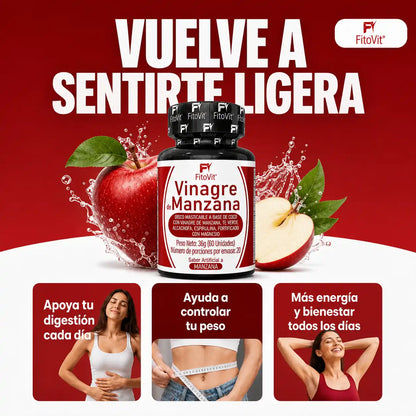 🍎Vinagre de Manzana - 60 Discos🌿