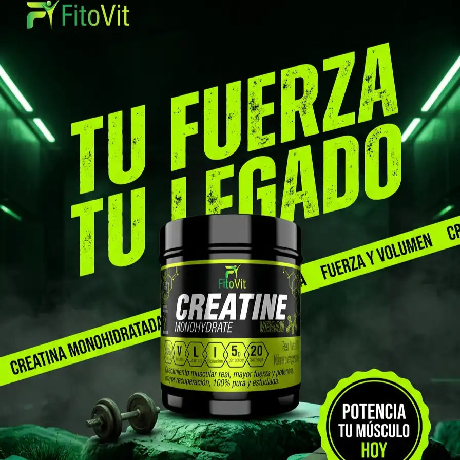 💪CREATINA MONOHIDRATADA X300GR FITOVIT⚡