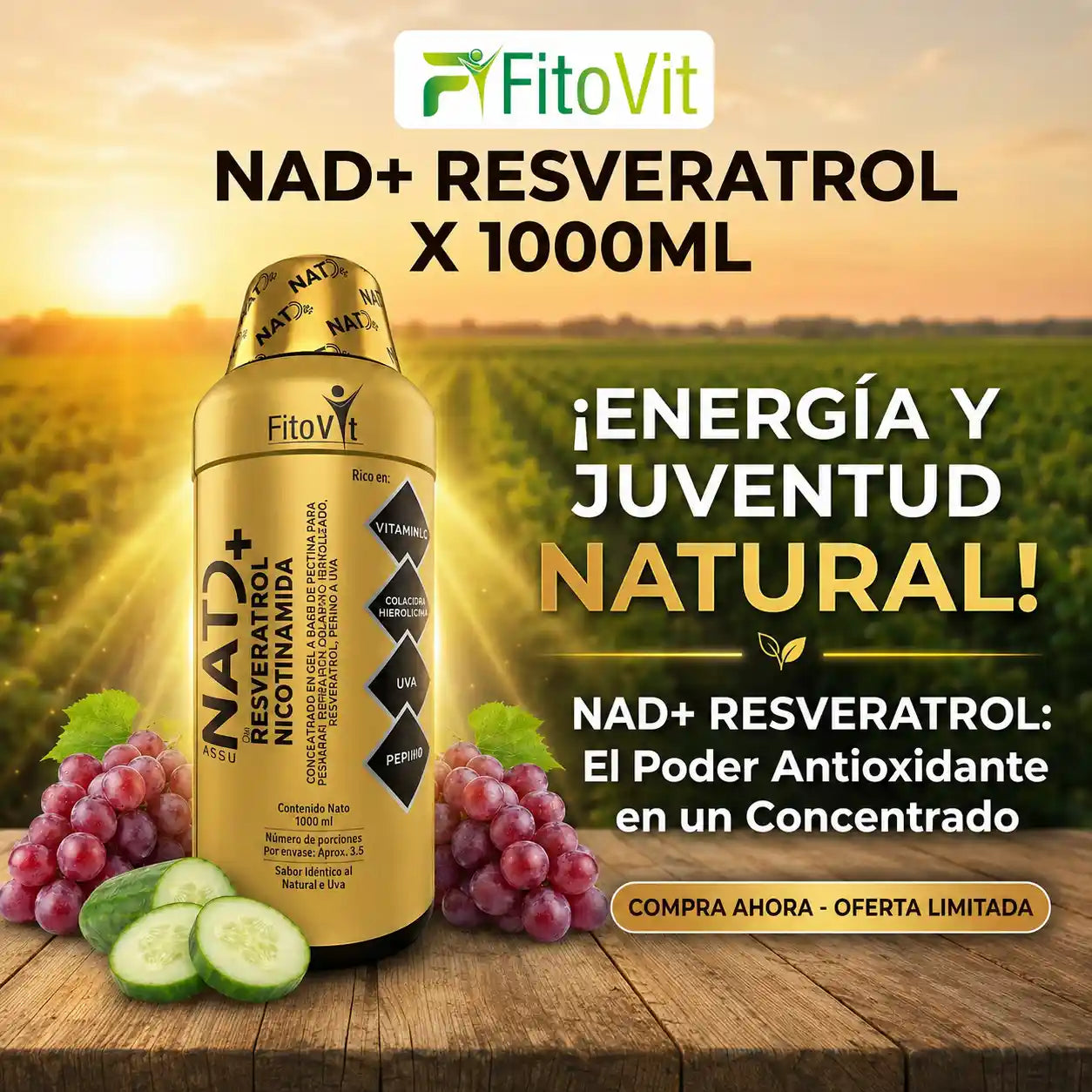 👵🏼👩🏻 NAD + RESVERATROL X1.000ML FITOVIT