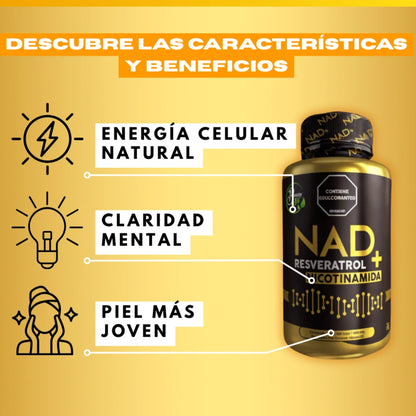 👩‍🦳NAD+RESVERATROL Y NICOTINAMIDA X100 UND BEAUTYFIT👧