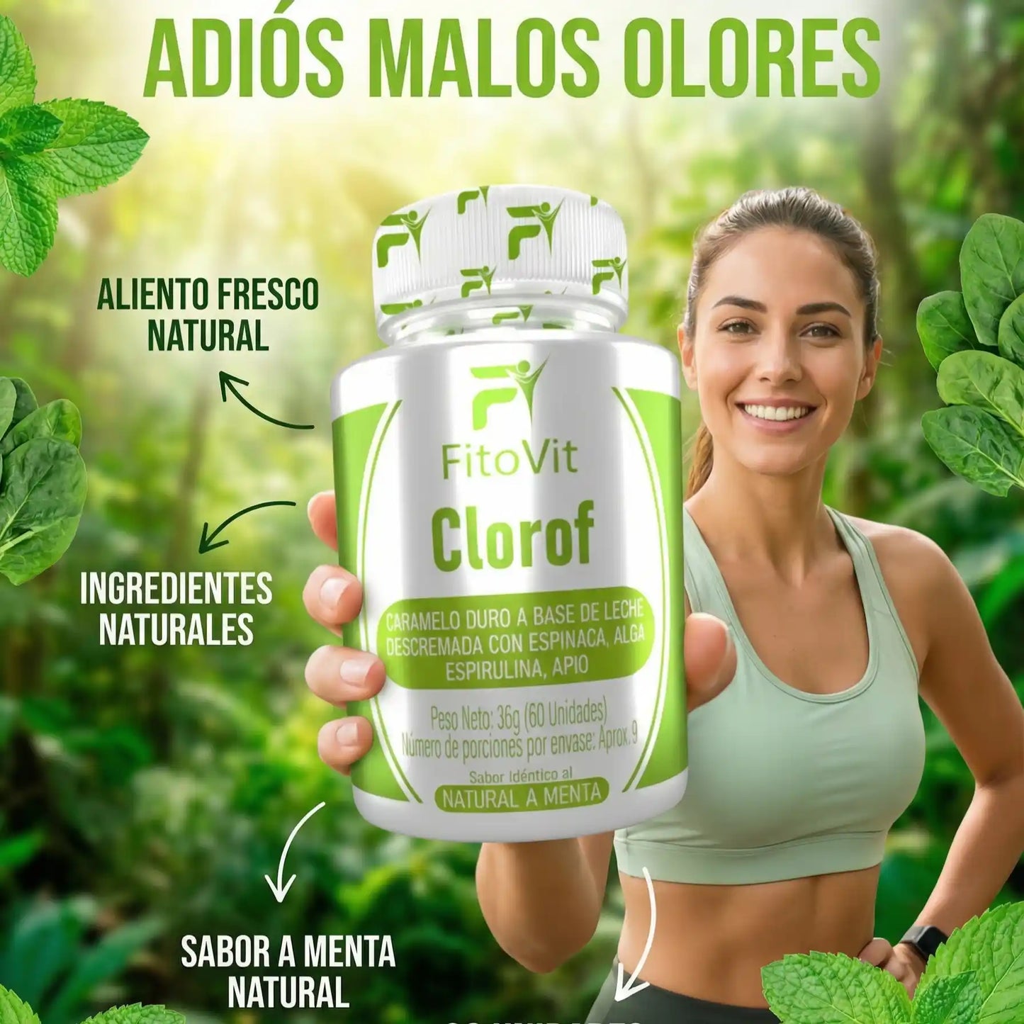 🍃CLOROFILA CARAMELO NATURAL X60 UND🍃