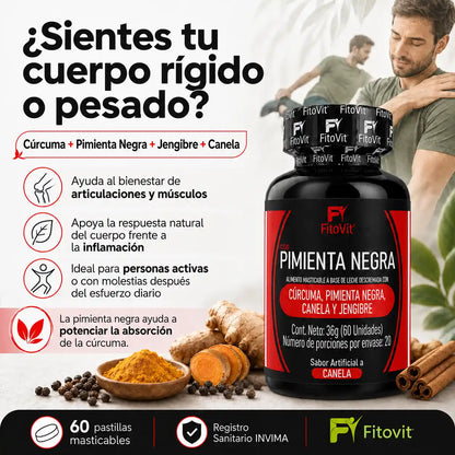 🌿 Pimienta Negra - 60 pastillas🌶️