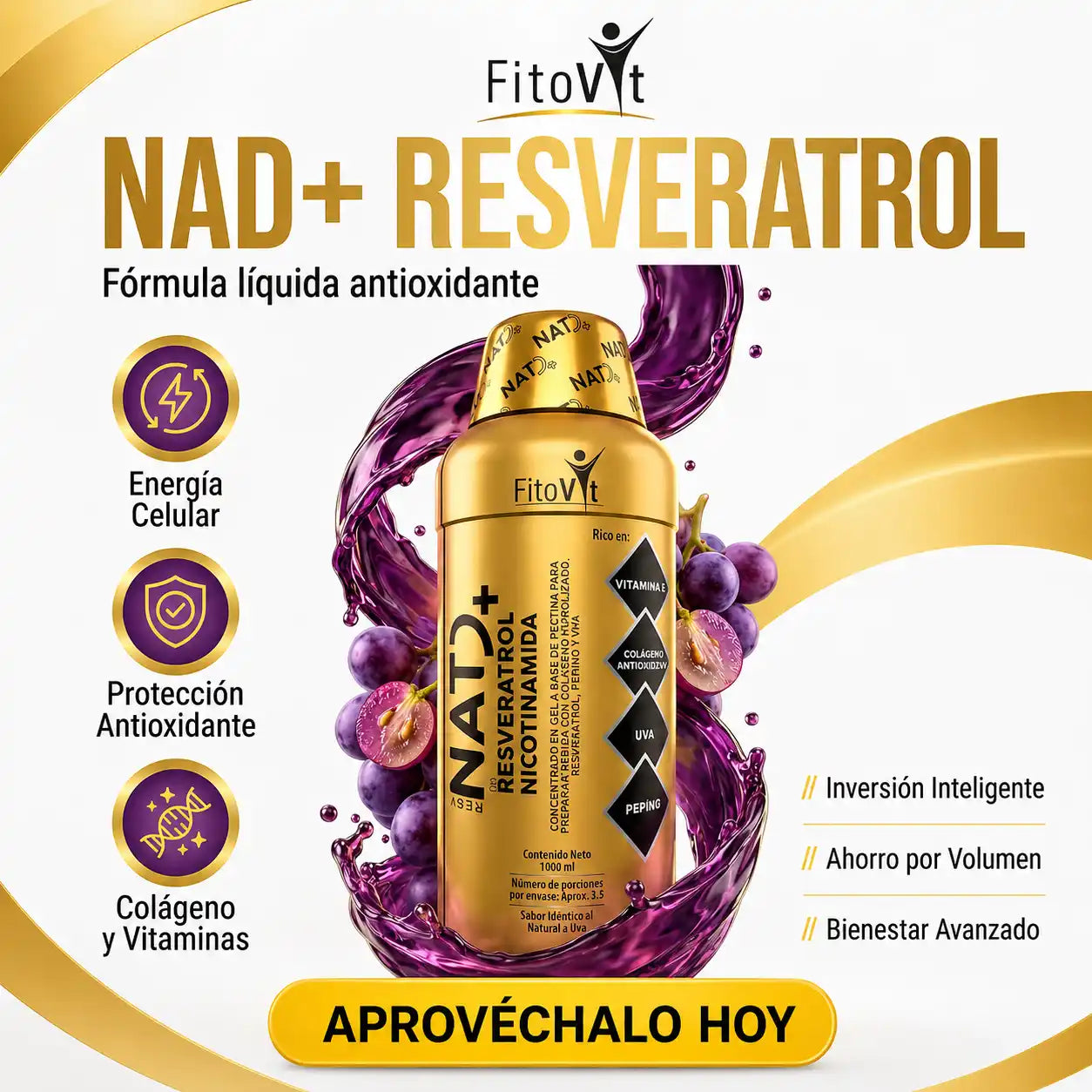 👵🏼👩🏻 NAD + RESVERATROL X1.000ML FITOVIT