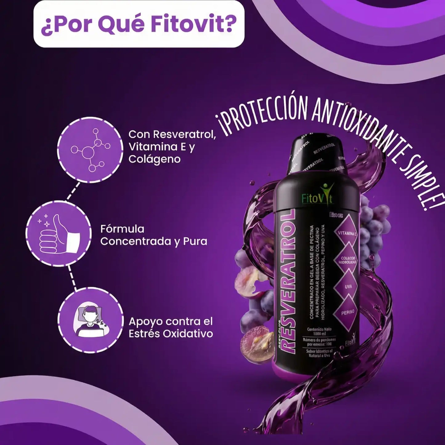 👵🏼RESVERATROL X 1.000 ML FITOVIT👩🏻