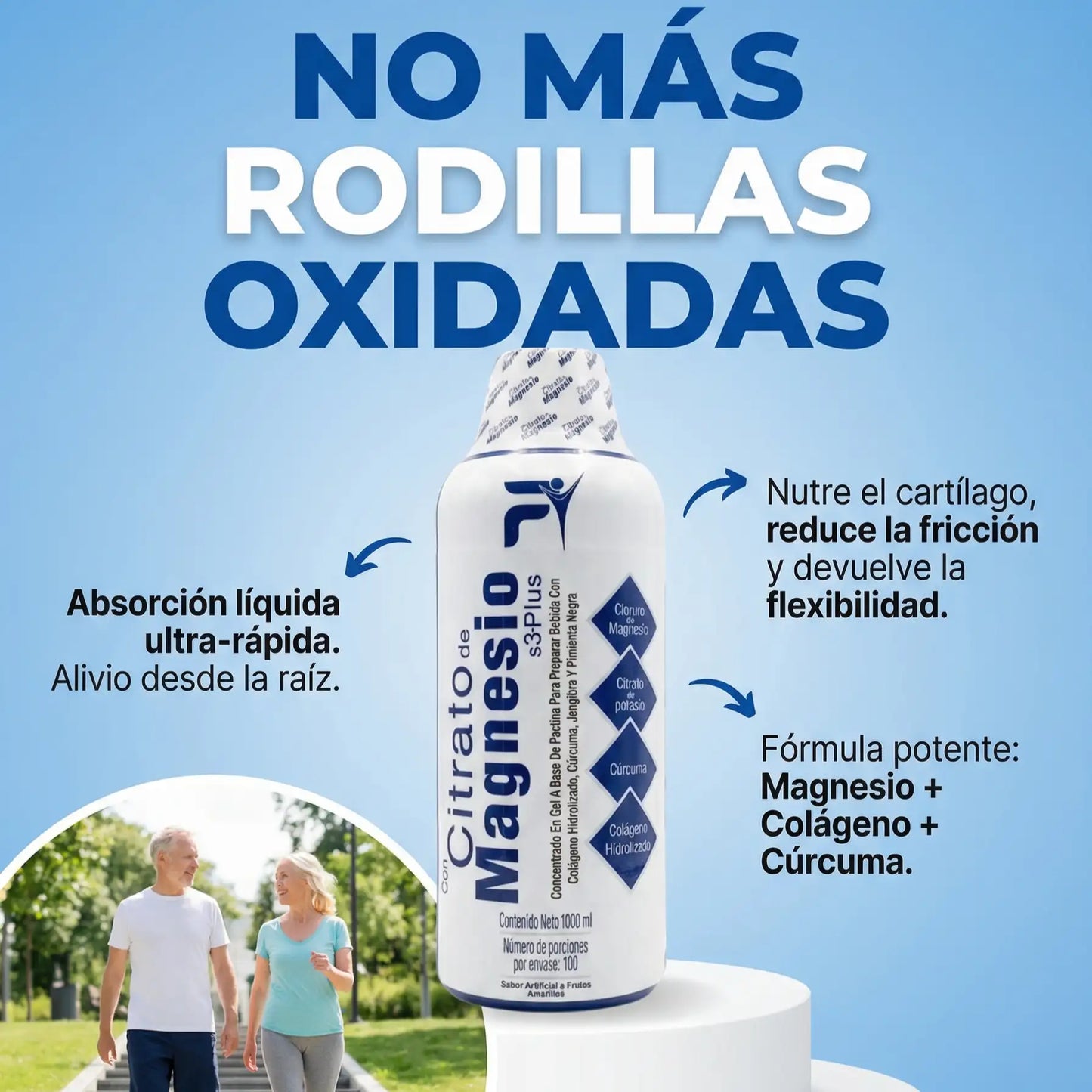 😴CITRATO DE MAGNESIO S3-PLUS X 1.000 ML FITOVIT🪶