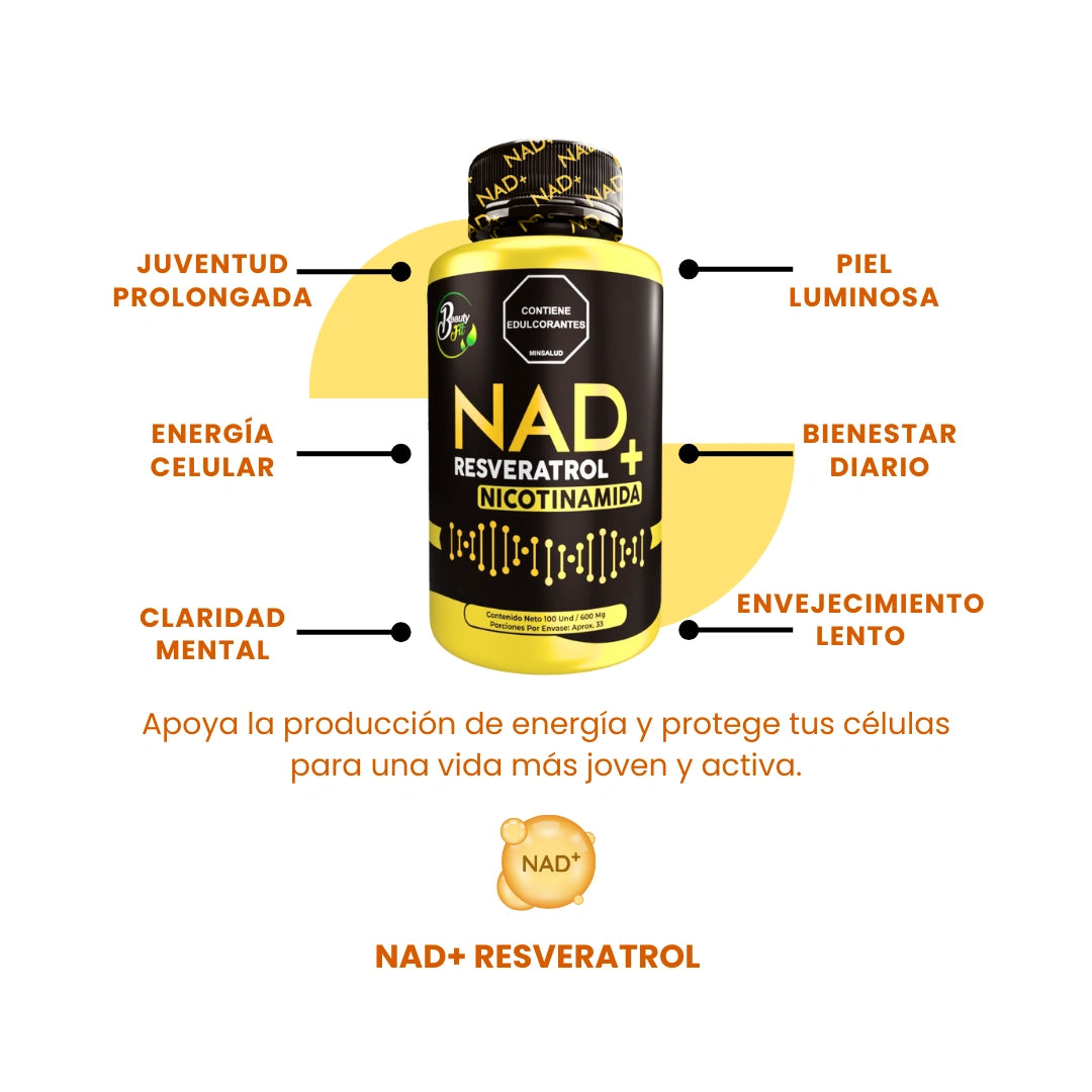 👩‍🦳NAD+RESVERATROL Y NICOTINAMIDA X100 UND BEAUTYFIT👧