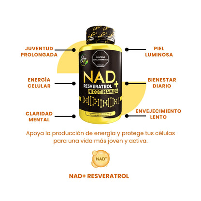 👩‍🦳NAD+RESVERATROL Y NICOTINAMIDA X100 UND BEAUTYFIT👧