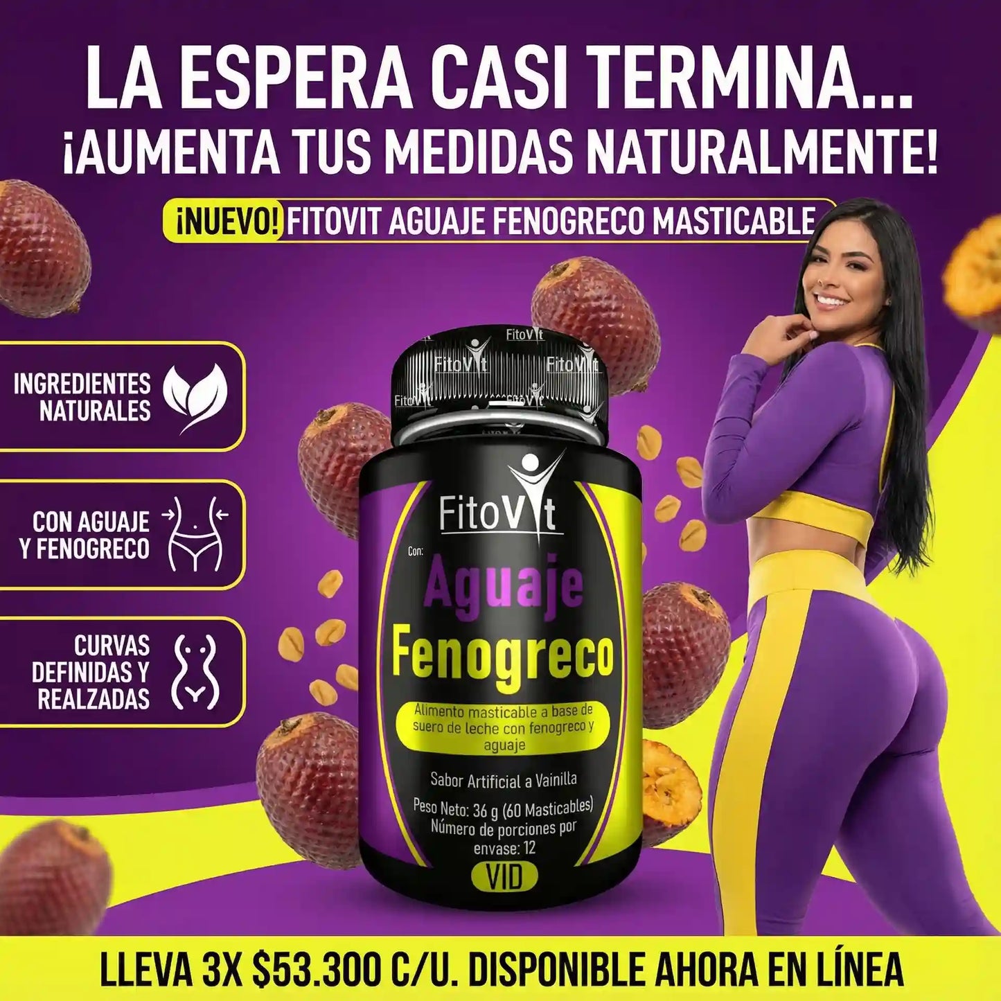 🍒 AGUAJE Y FENOGRECO X60 UNDS FITOVIT🍑