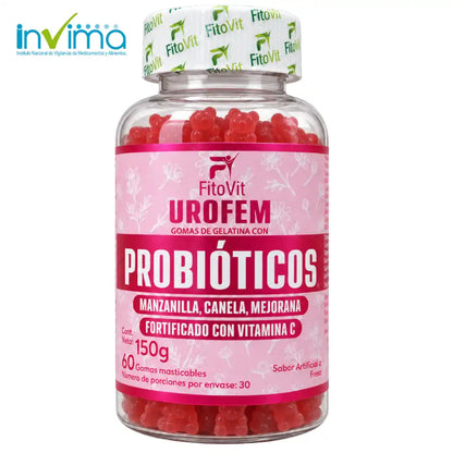 🌸 Urofem Probióticos - 60 Gomitas 🌸