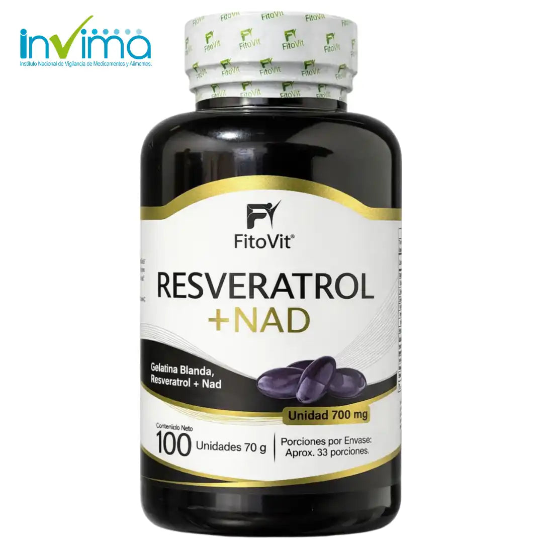 🧬RESVERATROL + NAD FITOVIT X100 UND (SOFTGEL) GELATINA BLANDA✨